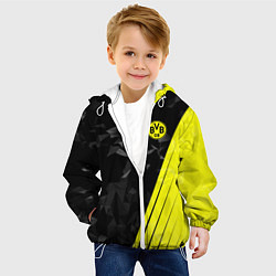 Куртка с капюшоном детская FC Borussia Dortmund: Abstract, цвет: 3D-белый — фото 2