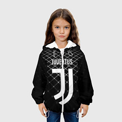 Куртка с капюшоном детская FC Juventus: Black Lines, цвет: 3D-белый — фото 2