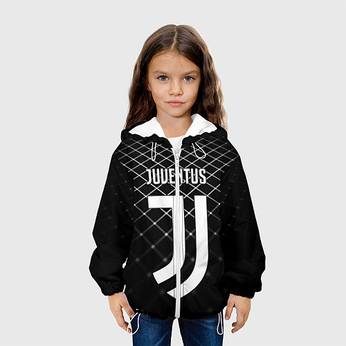 Детская куртка FC Juventus: Black Lines / 3D-Белый – фото 3