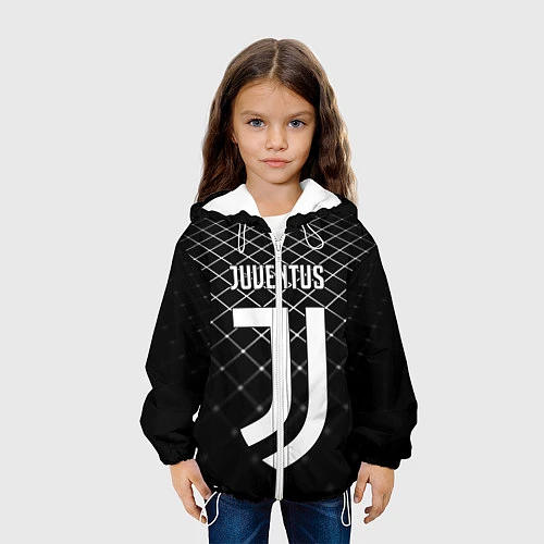 Детская куртка FC Juventus: Black Lines / 3D-Белый – фото 3