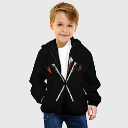 Куртка с капюшоном детская Викинги, цвет: 3D-черный — фото 2
