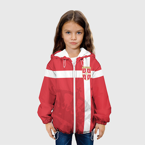 Детская куртка Сборная Сербии / 3D-Белый – фото 3