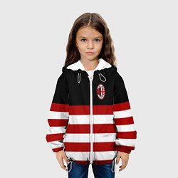 Куртка с капюшоном детская АC Milan: R&W, цвет: 3D-белый — фото 2