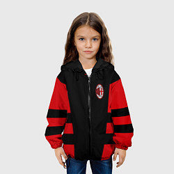 Куртка с капюшоном детская АC Milan: Black Sport, цвет: 3D-черный — фото 2