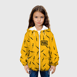 Куртка с капюшоном детская PUBG: Yellow Weapon, цвет: 3D-белый — фото 2