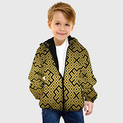 Куртка с капюшоном детская Обереги cлавян: золотая, цвет: 3D-черный — фото 2