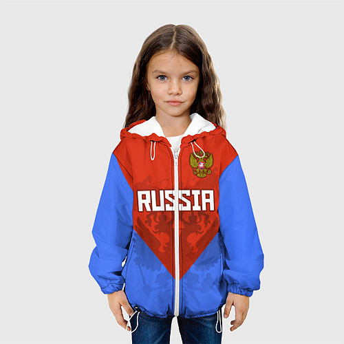 Детская куртка Russia Red & Blue / 3D-Белый – фото 3