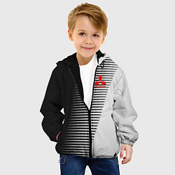 Куртка с капюшоном детская MITSUBISHI SPORT, цвет: 3D-черный — фото 2
