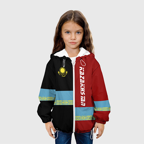 Детская куртка Kazakhstan / 3D-Белый – фото 3