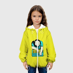 Куртка с капюшоном детская Битмейкер, цвет: 3D-белый — фото 2