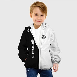 Куртка с капюшоном детская Lexus: Black & White, цвет: 3D-белый — фото 2