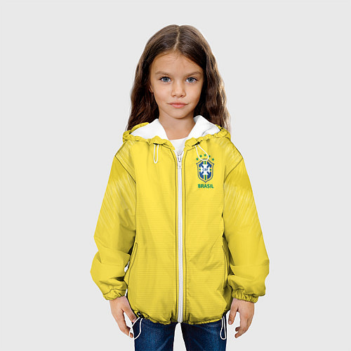 Детская куртка Бразилия: ЧМ-2018 / 3D-Белый – фото 3