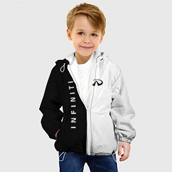 Куртка с капюшоном детская Infiniti: Black & White, цвет: 3D-белый — фото 2