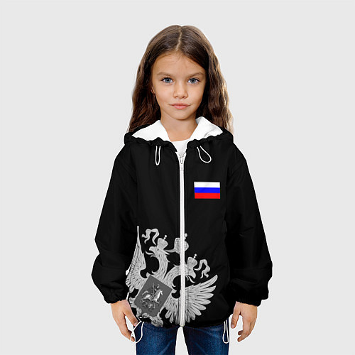 Детская куртка Russia: Black Collection / 3D-Белый – фото 3
