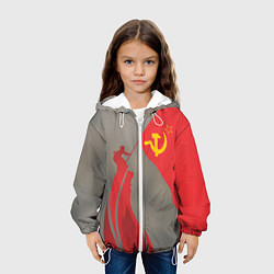 Куртка с капюшоном детская Флаг над Рейхстагом, цвет: 3D-белый — фото 2