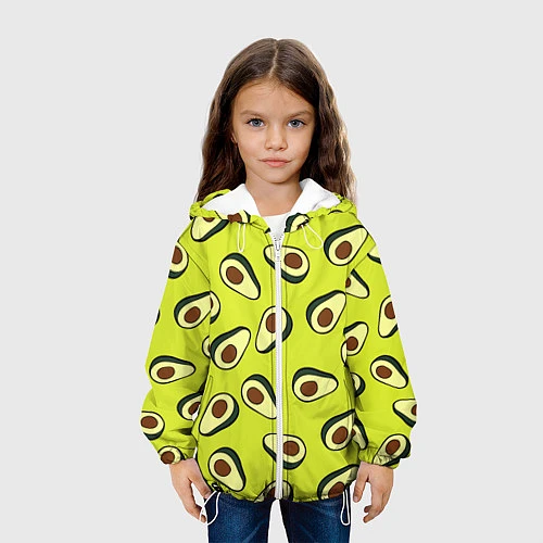 Детская куртка Стиль авокадо / 3D-Белый – фото 3