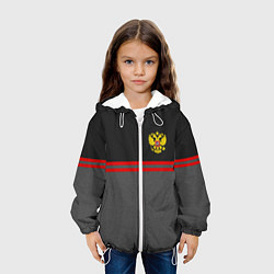 Куртка с капюшоном детская Russia: Grey Style, цвет: 3D-белый — фото 2