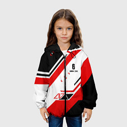 Куртка с капюшоном детская R6S: Asimov Red Style, цвет: 3D-черный — фото 2