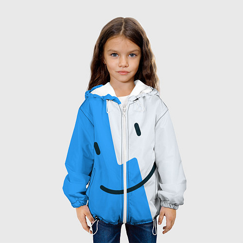Детская куртка Mac OS Smile / 3D-Белый – фото 3