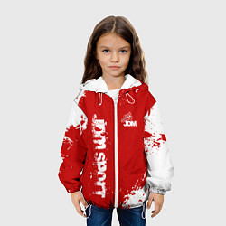 Куртка с капюшоном детская Eat Sleep JDM: Red Style, цвет: 3D-белый — фото 2