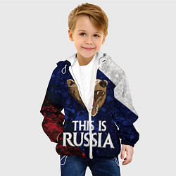 Куртка с капюшоном детская Russia: Roaring Bear, цвет: 3D-белый — фото 2