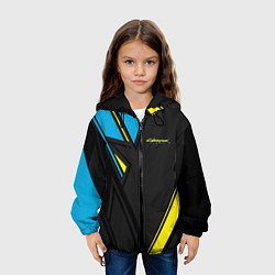 Куртка с капюшоном детская Cyberpunk 2077: Sport, цвет: 3D-черный — фото 2