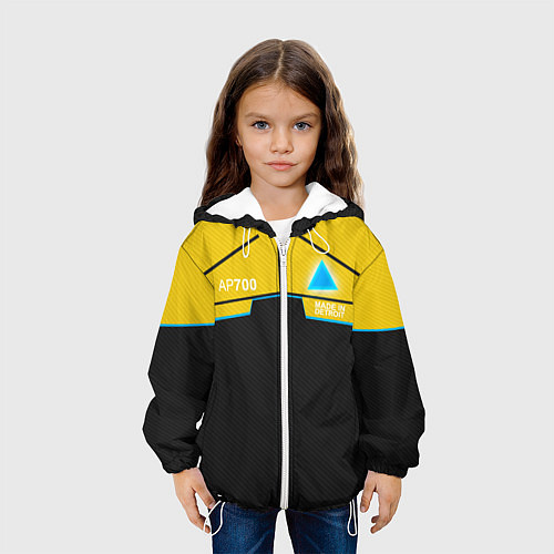 Детская куртка Detroit: AP700 Yellow & Black / 3D-Белый – фото 3