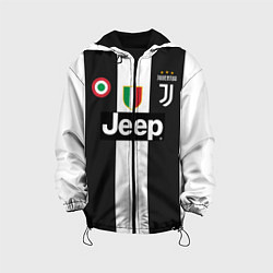 Куртка с капюшоном детская FC Juventus 18-19, цвет: 3D-черный