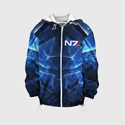 Куртка с капюшоном детская Mass Effect: Blue Armor N7, цвет: 3D-белый