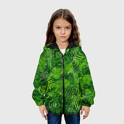 Куртка с капюшоном детская Тропический лес, цвет: 3D-черный — фото 2