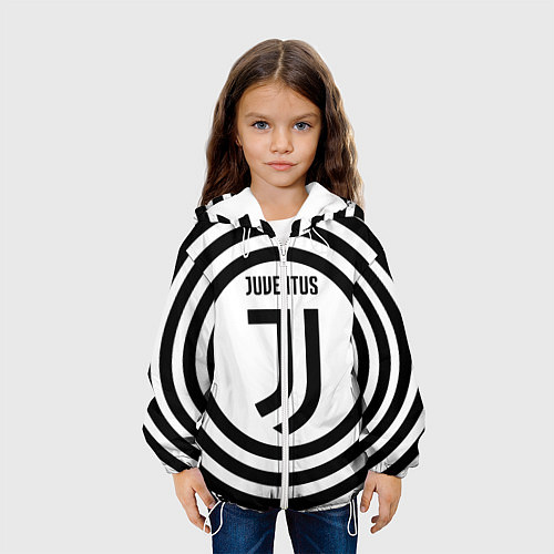 Детская куртка FC Juventus Round / 3D-Белый – фото 3