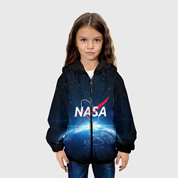 Куртка с капюшоном детская NASA: Sunrise Earth, цвет: 3D-черный — фото 2