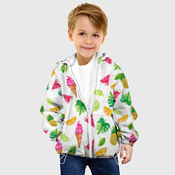 Куртка с капюшоном детская Сочное лето, цвет: 3D-белый — фото 2
