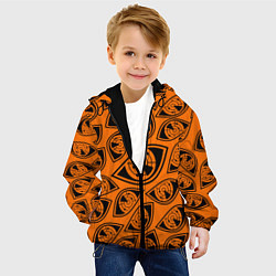 Куртка с капюшоном детская R6S: Orange Pulse Eyes, цвет: 3D-черный — фото 2