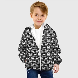 Куртка с капюшоном детская TES: White Pattern, цвет: 3D-белый — фото 2
