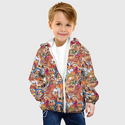 Куртка с капюшоном детская Котобомбинг, цвет: 3D-белый — фото 2