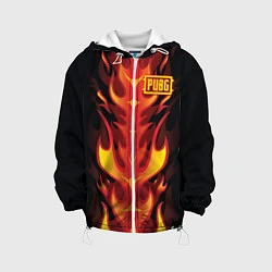 Куртка с капюшоном детская PUBG: Hell Flame, цвет: 3D-белый