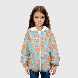 Куртка с капюшоном детская Xmas Cookies, цвет: 3D-белый — фото 2