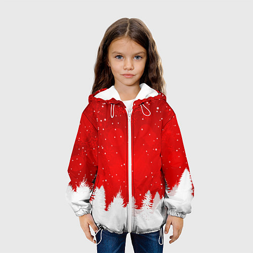 Детская куртка Christmas pattern / 3D-Белый – фото 3