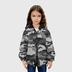 Куртка с капюшоном детская Черный камуфляж, цвет: 3D-черный — фото 2