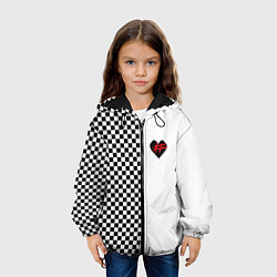 Куртка с капюшоном детская ФРЕНДЗОНА: Шахматы, цвет: 3D-черный — фото 2