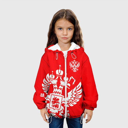 Детская куртка Красная Россия / 3D-Белый – фото 3