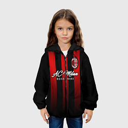 Куртка с капюшоном детская AC Milan, цвет: 3D-черный — фото 2