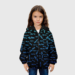 Куртка с капюшоном детская Sally Face: Blue Pattern, цвет: 3D-черный — фото 2