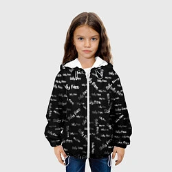 Куртка с капюшоном детская Sally Face: Black Pattern, цвет: 3D-белый — фото 2