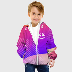 Куртка с капюшоном детская Marshmello: Colour Geometry, цвет: 3D-белый — фото 2