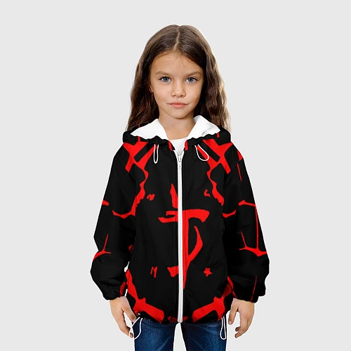 Детская куртка DOOM: Red Slayer / 3D-Белый – фото 3