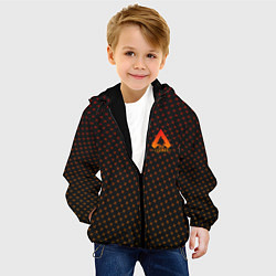 Куртка с капюшоном детская Apex Legends: Orange Dotted, цвет: 3D-черный — фото 2