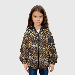 Куртка с капюшоном детская Шкура леопарда, цвет: 3D-черный — фото 2