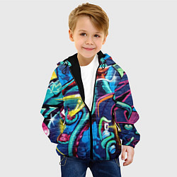 Куртка с капюшоном детская Street Fashion, цвет: 3D-черный — фото 2